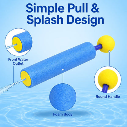 Squirt Water Gun Bulk Pack 6/12/18 Pack for Kids - Colorful Foam Shaft Water Soaker Blaster, Pool Beach Backyard Summer Party Outdoor Water Fight Toy Set Party Favor