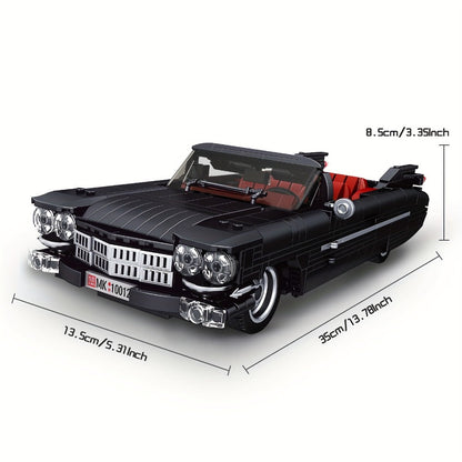 Mould King 10012 Black Sports Car Building Blocks Set 1245 Pcs – MOC Supercar Model Kit for Adults & Teens 14+, Collectible Static Display Build, Birthday Gift for Car Enthusiasts