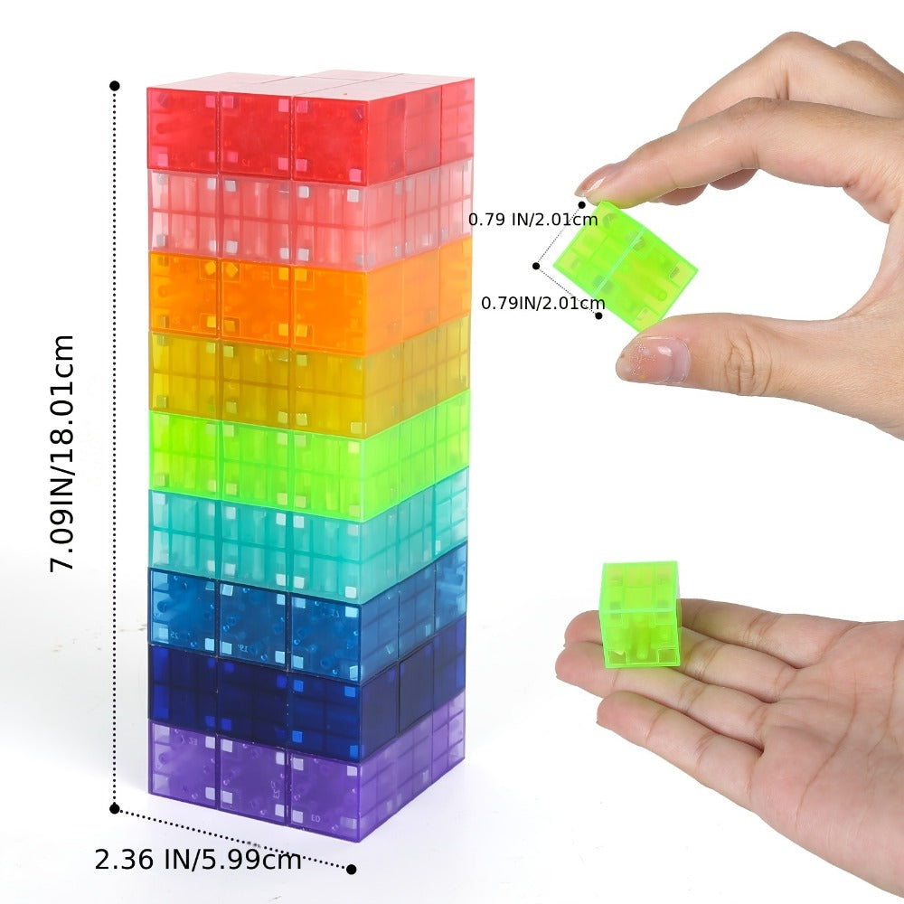 3D Magnetic Cubes 54PCS for Kids – True Three-Dimensional STEM Building Blocks Set, Geometry Magnet Cube Toy for Toddlers Boys & Girls Ages 3 4 5 6, Creative Open-Ended Construction, Birthday Christmas Gift