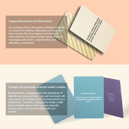 Couples Game for Date Night – 165 Conversation Starter Cards to Reconnect & Strengthen Your Bond | Fun Tabletop Card Game for Valentine's Day, Anniversary & Wedding Gift