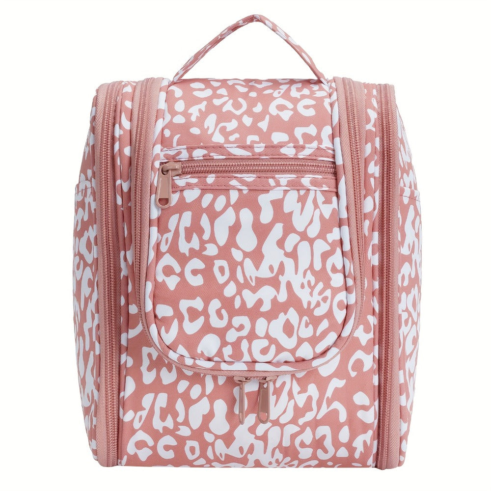 Hanging Toiletry Bag for Women Large Capacity Travel Makeup Organizer Bag with Hook Multi-Compartment Waterproof Cosmetic Pouch 16 Prints for Cruise Gym