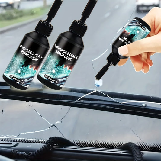 Windshield Crack Repair: Fix Bullseye and Star Cracks in Just 15 Minutes! Save Over $200 Compared to Replacement. Portable, Uses Adhesive for a Clear View, and Can Repair Deep Cracks Without Professional Equipment, Delivering Quick Results