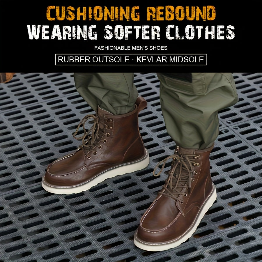Men's Work & Safety Boots - Puncture Resistant & Non-Slip Sole 061221