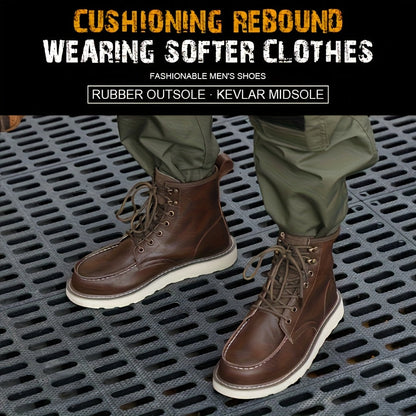 Men's Work & Safety Boots - Puncture Resistant & Non-Slip Sole 061221