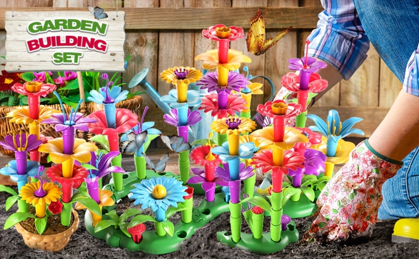 Flower Garden Building Toys for Kids 235 Pieces – STEM Educational Activity Brick Set Creative Floral Construction Toy for Boys & Girls Ages 3+, Best Birthday Easter Christmas Holiday Gift