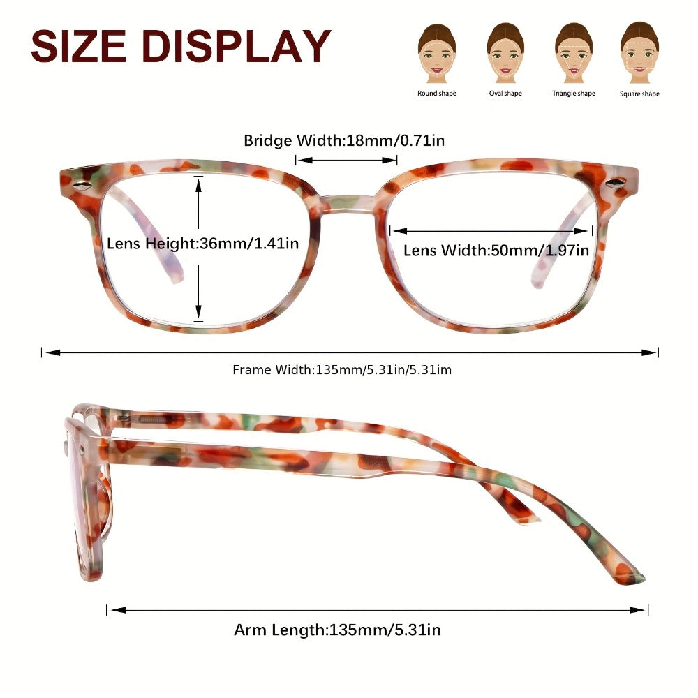 Blue Light Blocking Reading Glasses for Women 5-Pack – Stylish Computer Readers with Spring Hinges, Anti-Blue Light Lenses, Multiple Strengths 1.0–4.0x, Multicolor