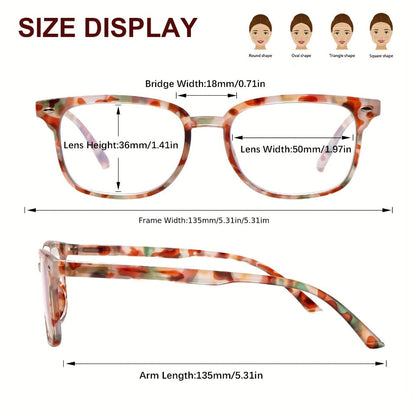 Blue Light Blocking Reading Glasses for Women 5-Pack – Stylish Computer Readers with Spring Hinges, Anti-Blue Light Lenses, Multiple Strengths 1.0–4.0x, Multicolor