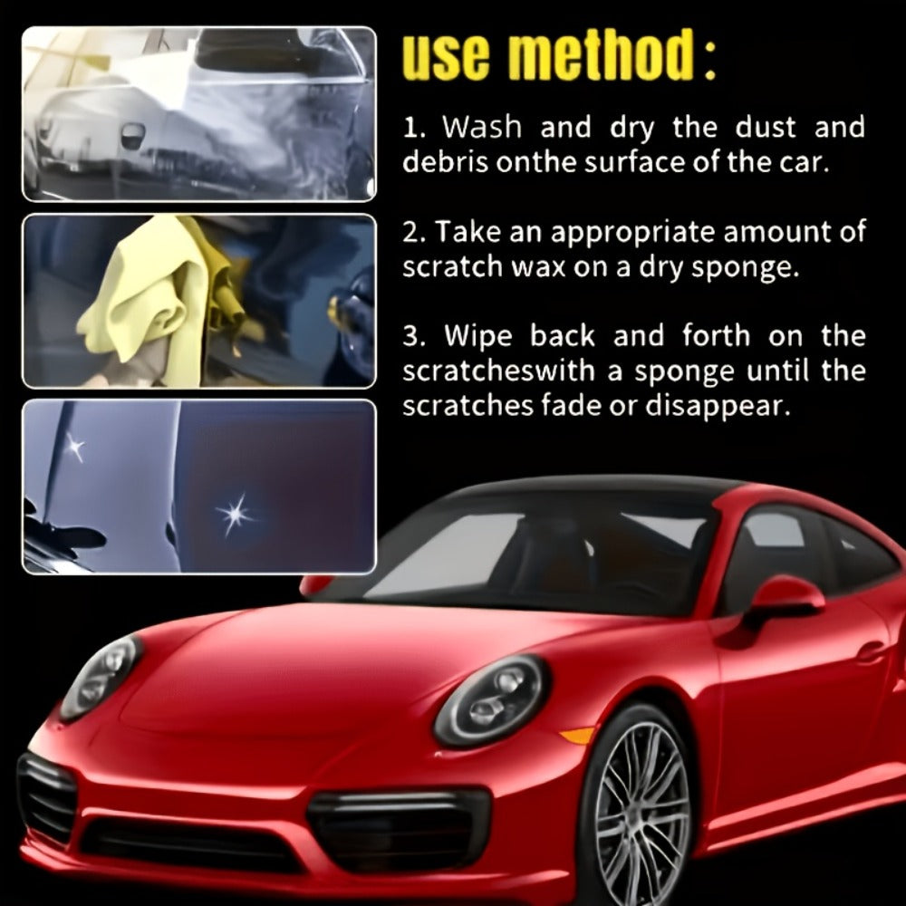 Car Scratch Repair Wax - Nano-Bright Polish for Scratch Removal & Paint Restoration, Removes Brush Marks & Swirl Scratches, Suitable for All Paint Colors (100ml)