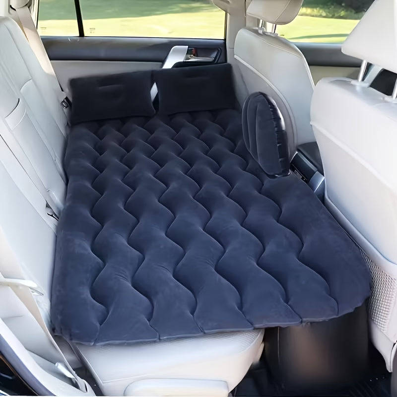 SUV Air Mattress Inflatable Car Bed Portable Camping Mattress Universal Flocked Blow Up Bed for SUV Trunk Back Seat with Storage Bag Repair Kit for Car Camping Travel Road Trip Multiple Colors