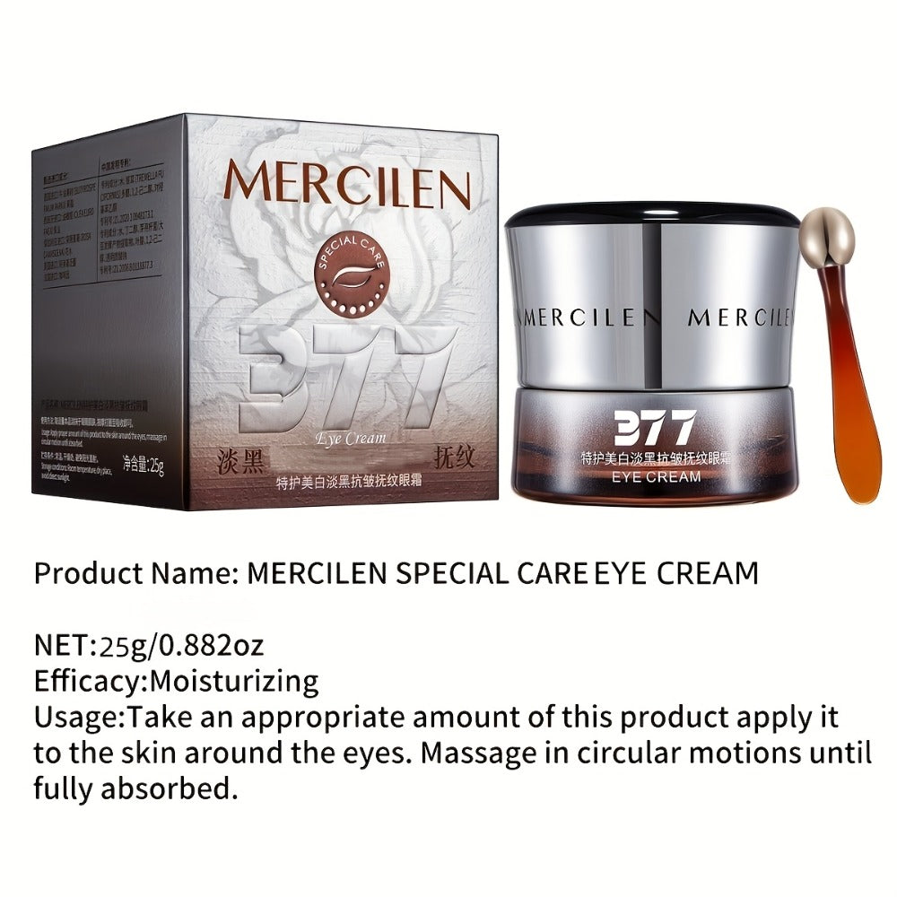 Niacinamide Eye Cream for Dark Circles & Puffiness — MERCILEN Brightening Formula with Collagen & Plant Squalane, Firming Hydrating Under Eye Cream, 25g, All Skin Types Men & Women
