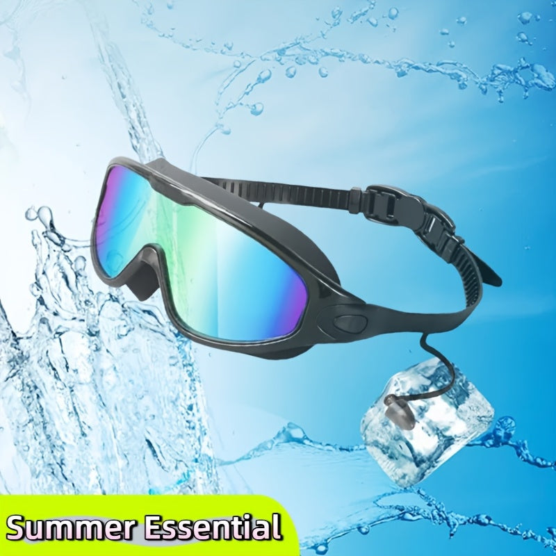 Anti-Fog Swimming Goggles Set – UV Protection, Earplugs & Nose Clip