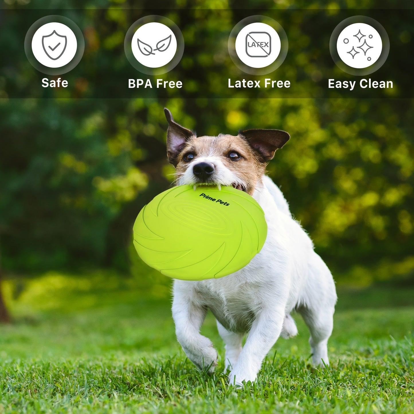 Dog Flying Disc 2-Pack 7 Inch - Natural Rubber Floating Frisbee for Dogs, Outdoor Fetch & Water Toy for Pool Beach Training, Doubles as Drinking Bowl, Interactive Dog Disc Toy