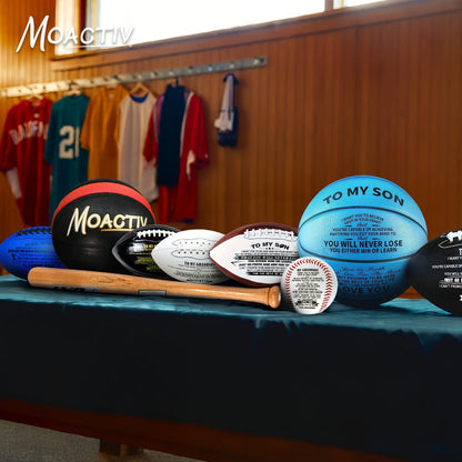 Engraved Basketball Gift for Grandson & Son - Size 7 PU Indoor Outdoor with Pump, Inspirational Message, Birthday Christmas Gift, Multi-Color