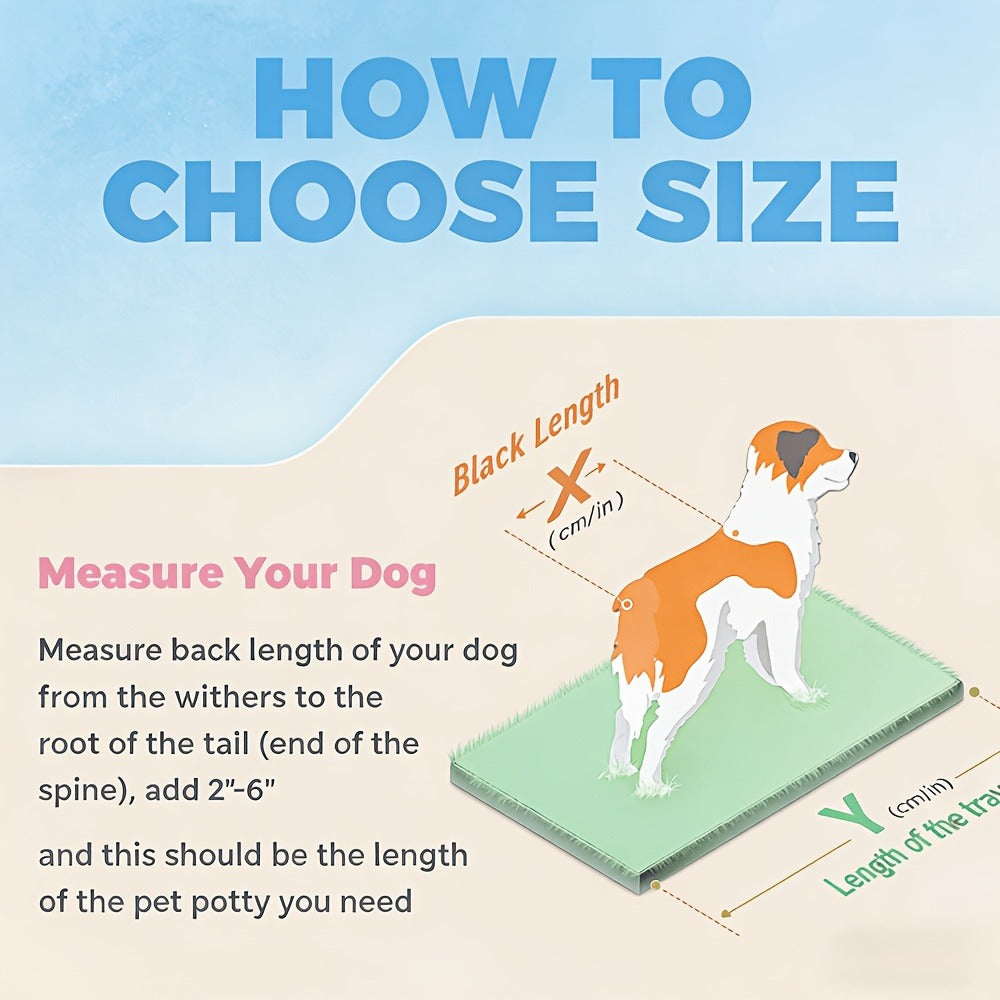 Indoor Dog Potty Tray with Removable Grating - Leak-Proof Puppy Training Toilet, Washable Pee Pad Holder for Apartments, Easy Clean Dog Bathroom, 7 Colors, Small & Large Sizes