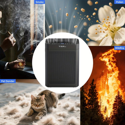 H13 HEPA Air Purifier for Large Room Up to 2500 Sq Ft | Double-Sided Washable Filter, PM2.5 Sensor, 22dB Ultra-Quiet | Air Cleaner for Dust, Pets, Smoke & Pollen | Bedroom & Home | White & Grey