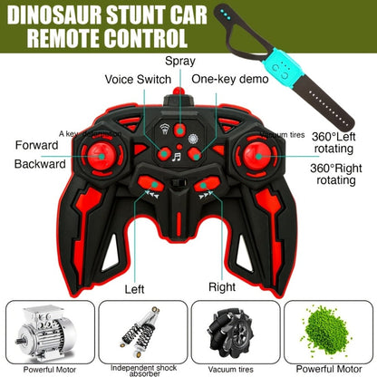 Monster Stunt RC Car with LED Lights Sound & Mist Spray – 360° Drift Remote Control Monster Truck, All-Terrain Indoor Outdoor Toy for Boys Girls Ages 6+, Birthday Christmas Gift