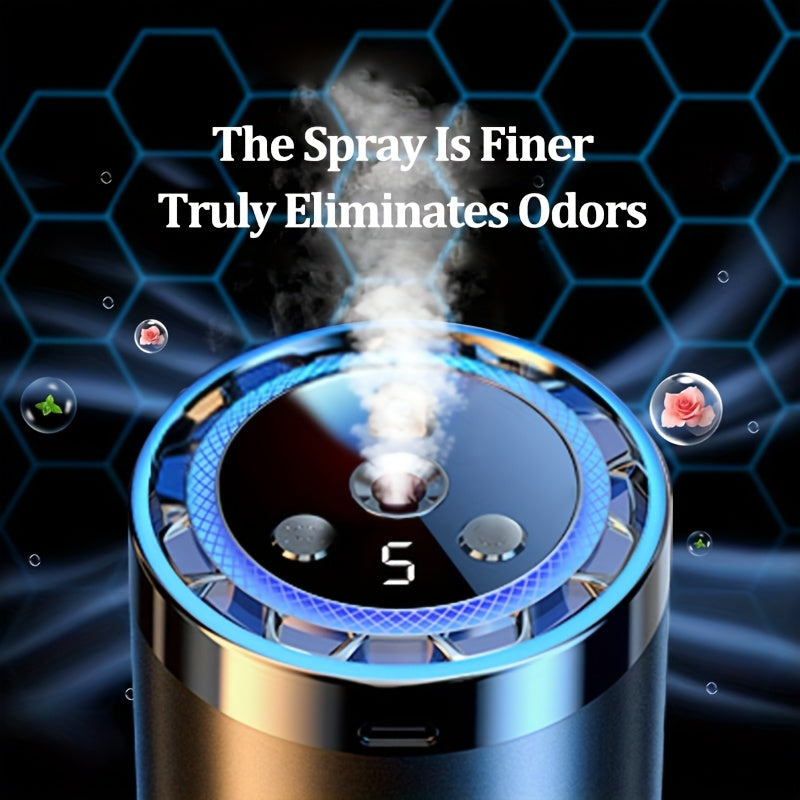 Smart Car Air Freshener with Aromatherapy Features, Featuring a Dynamic Light Display And a Starry Sky Mode, Portable Car Air Humidifier, USB Charging, Suitable for Any Car Model, Ideal Car Gift And Holiday Gift, Car Additions