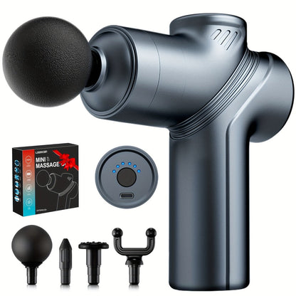 Massage Gun Deep Tissue Percussion Massager – Portable Handheld Electric Body Massager with 4/8 Heads & 6 Speed Settings for Muscle Relaxation & Post-Workout Recovery