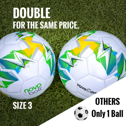 VavaCava Portable Soccer Goals 2-Pack 4'x3' – Pop-Up Net, 2 Balls, Pump & Carry Bag, Indoor Outdoor Backyard