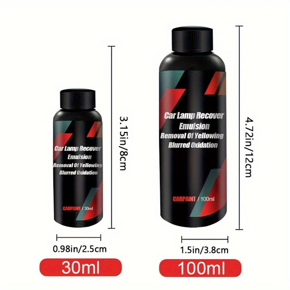 Car Headlight Restoration Kit 300ml – Polishing Paste for Yellowed Oxidized Foggy Headlamps | Scratch Repair & Clarity Refurbish Agent | Easy DIY Application