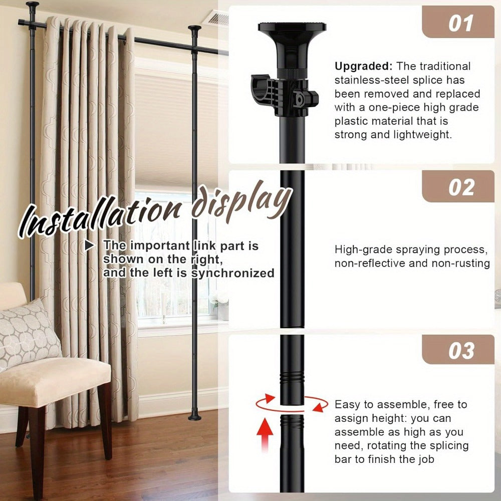 28-114 Inch Tall Room Divider with Tool-Free Assembly and Added Privacy detail image - detail view 10