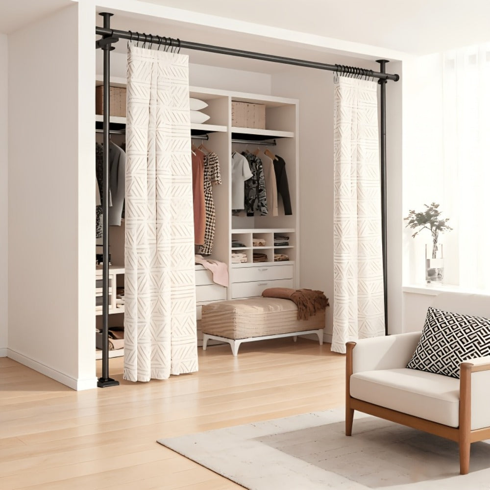 28-114 Inch Tall Room Divider with Tool-Free Assembly and Added Privacy detail image - detail view 12