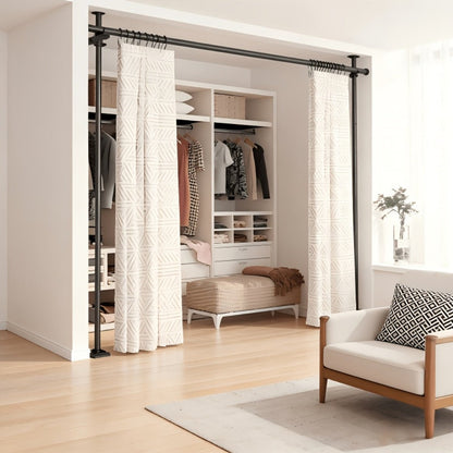 28-114 Inch Tall Room Divider with Tool-Free Assembly and Added Privacy detail image - detail view 12