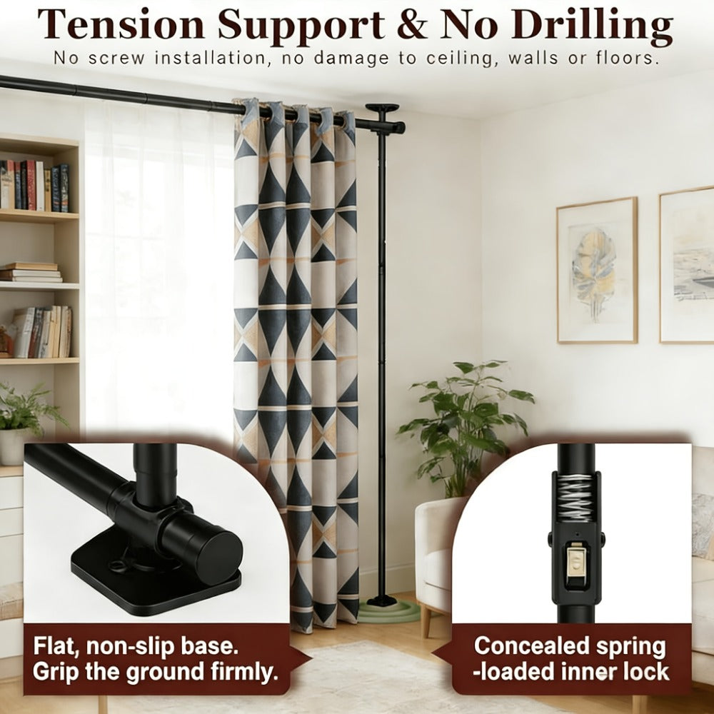 28-114 Inch Tall Room Divider with Tool-Free Assembly and Added Privacy detail image - detail view 13