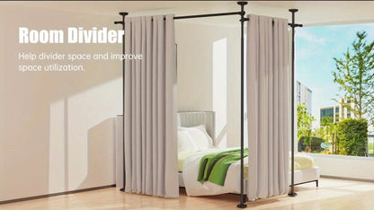 28-114 Inch Tall Room Divider with Tool-Free Assembly and Added Privacy detail image - detail view 14