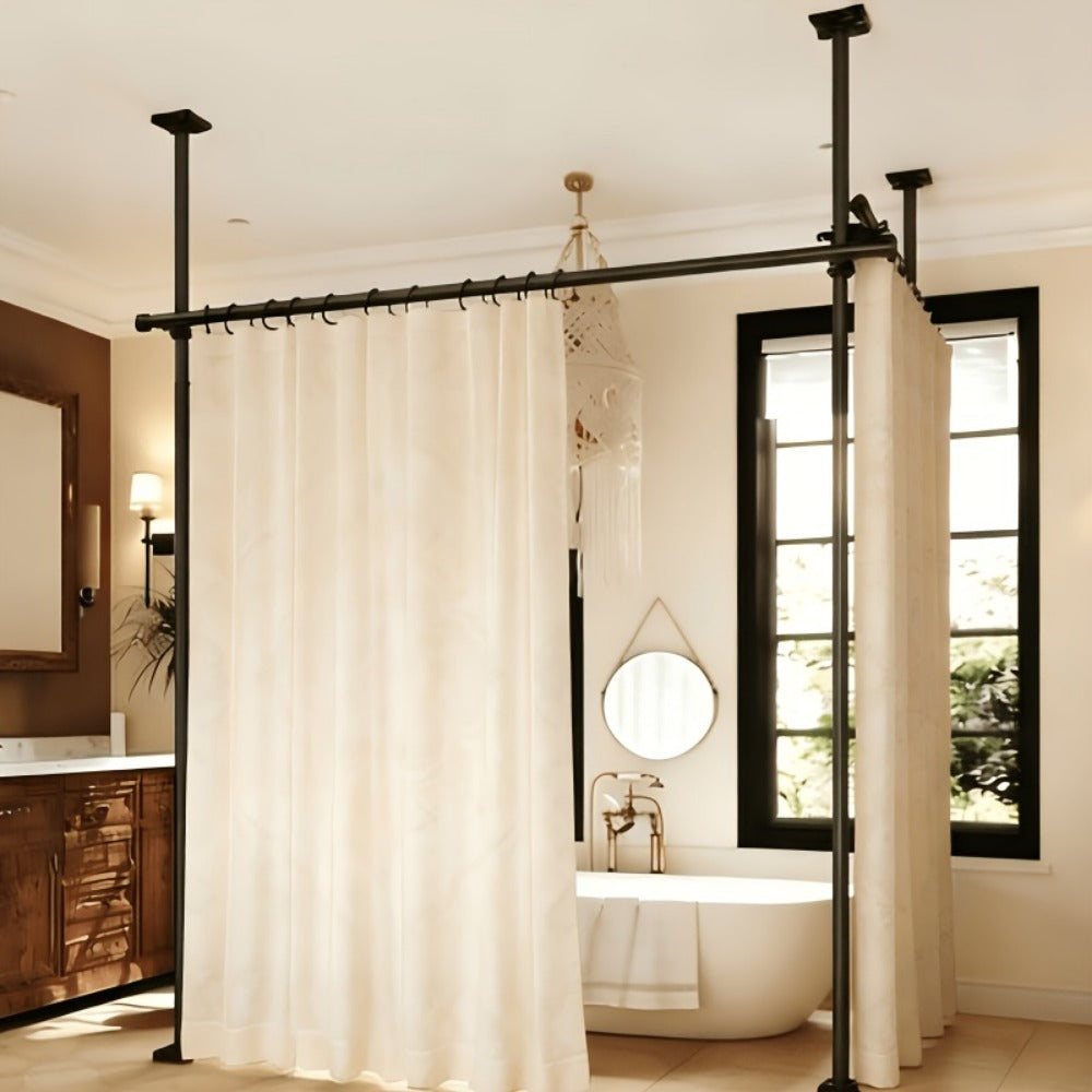 28-114 Inch Tall Room Divider with Tool-Free Assembly and Added Privacy detail image
