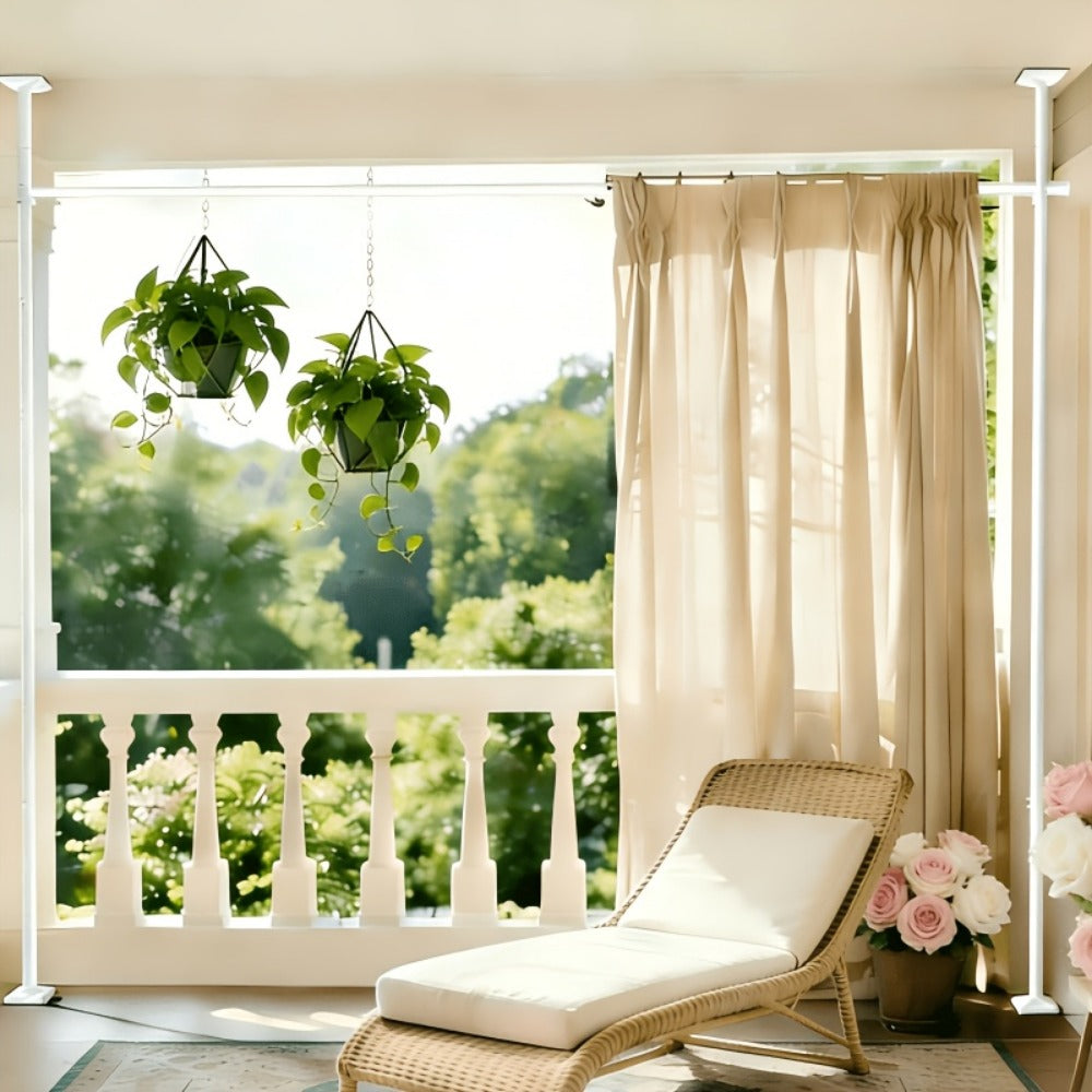 28-114 Inch Tall Room Divider with Tool-Free Assembly and Added Privacy detail image - detail view 6