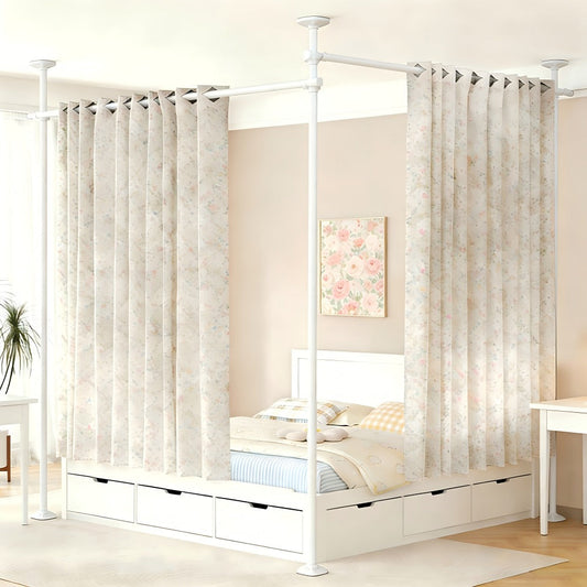 Room Divider, Tension Curtain Rod No Drilling 4-10Ft Tall 28-114 Inch Wide, Adjustable shown in the main product view