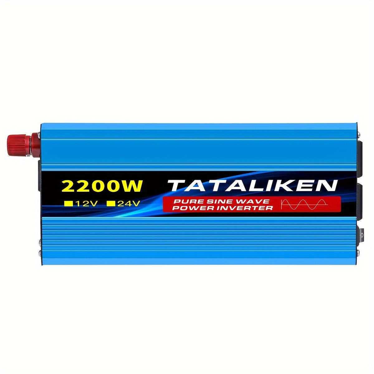 TATALIKEN 2200Watt Pure Sine Wave Inverter, 12V/24V DC to 110V AC | 2 AC Output Outlets, Suitable for RVs, Trucks, Off-grid Systems, Homes And Vehicles, Truck Power Supplies, Electronic Accessories, Batteries Not Included.