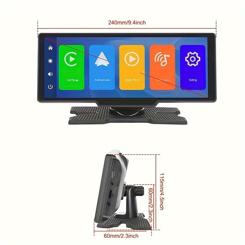 10.2-Inch Large Car Screen, Ultra-Clear. Supports BT Wireless to Phone for Carplay/Android Auto. Has Reversing Assistance, Music/Vid Entertainment, Navigation, Call Answering. Ideal for All Cars Like Sedans, Off-Roaders, Suvs, Rvs, Without Battery