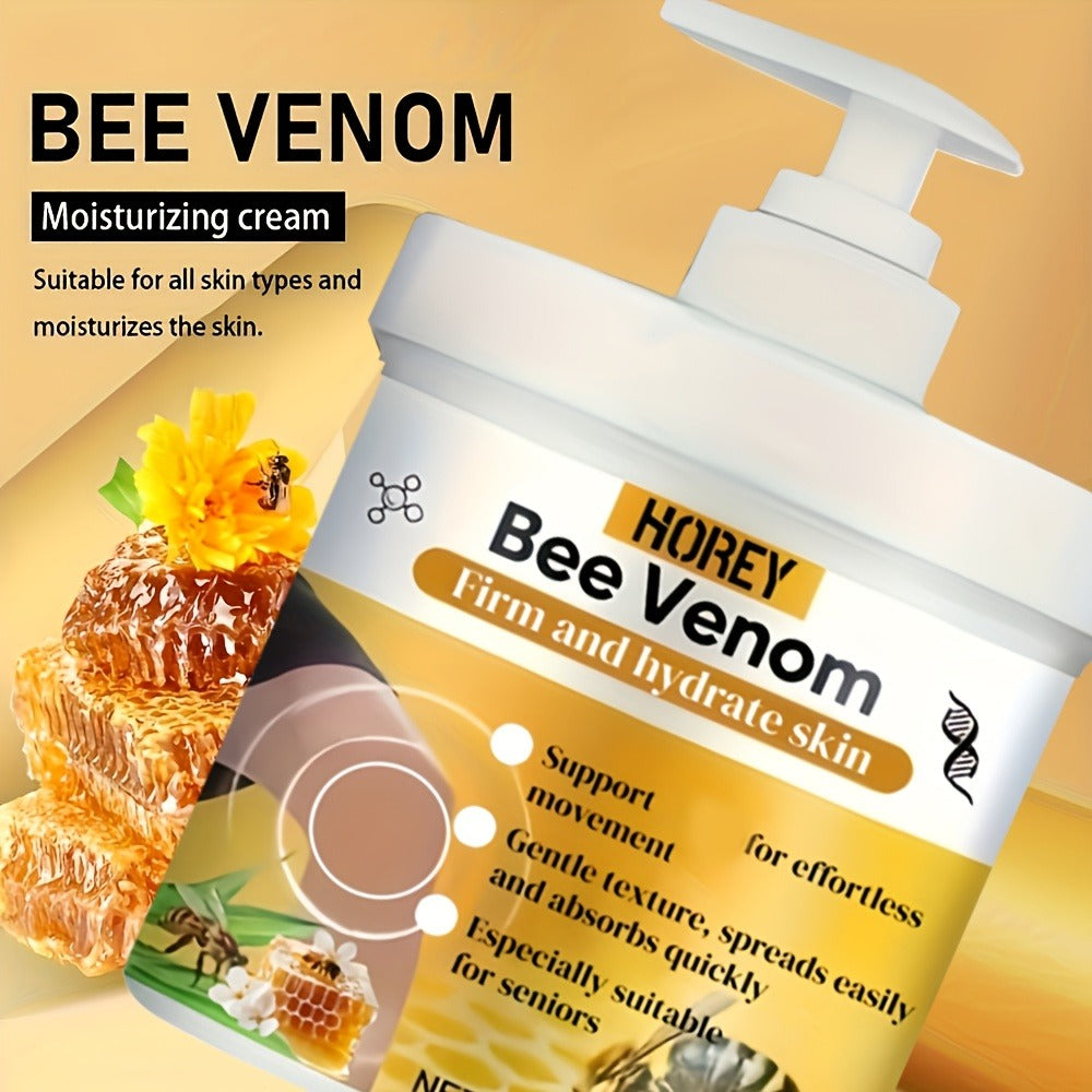 Bee Venom Massage Cream 100g with Turmeric & Arnica – Skin Tightening Deep Moisturizing Firming Body Lotion, Anti-Aging Hydrating Cream for All Skin Types, Women & Men