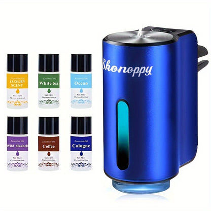 (Accessory 3/10/20 Bottles 0.34oz Essential Oils Sold Separately)Smart Car Air Freshener Aroma Diffuser with 3/6/10/20pcs Essential Oils, Premium Quality, Compact Design, for Car Experience