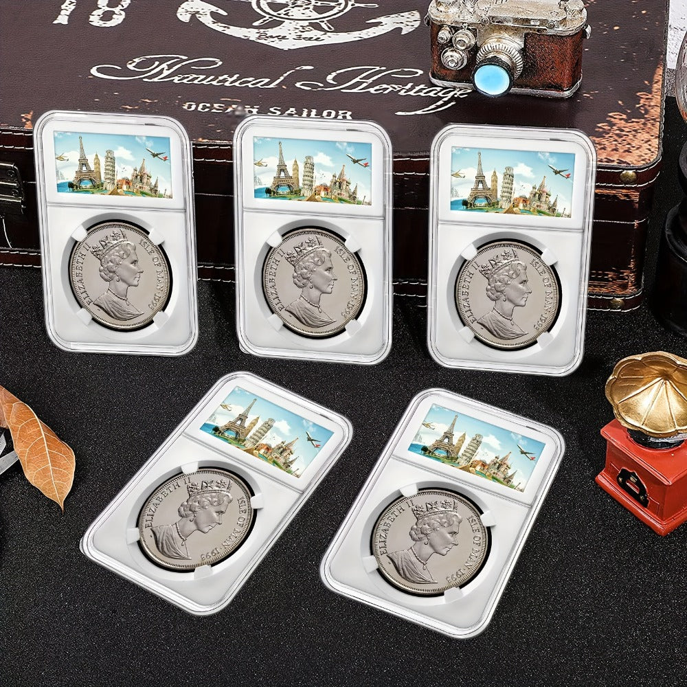 Coin Slab Display Holder 10 Pack 31mm Scratch-Resistant Transparent – Protective Cases for JFK Half Dollar Morgan Silver Dollar, Coin Collector Numismatist Gift, Coin Collecting Supplies