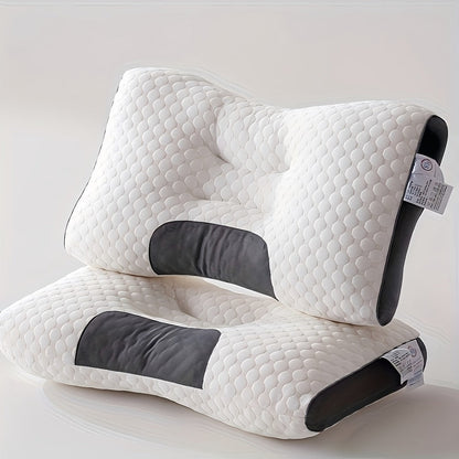 Ergonomic Neck Pillow 2-Pack Adjustable Cervical Support Pillow for Side Back Sleepers Contoured Memory Foam Neck Pillow Travel Home Sleeping