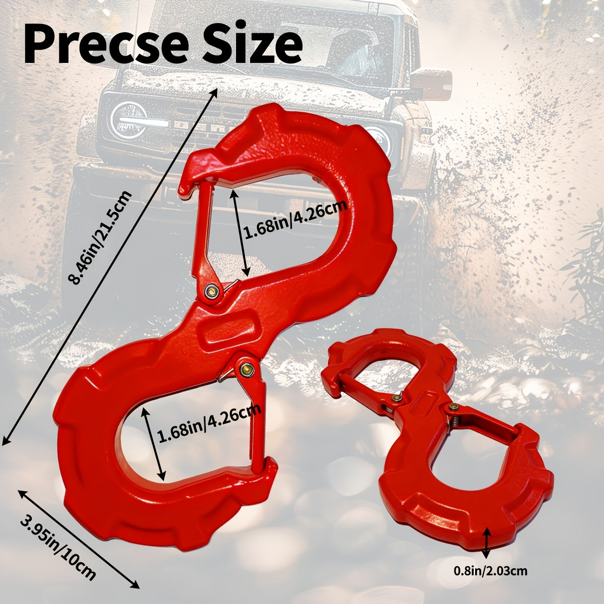 Multi Functional High-quality S-shaped Trailer Tow Hook, Heavy-duty G80 Alloy Steel, Towing Hook Load Capacity Of 33000 Pounds, Suitable For Off-road Rescue, Trucks, Trailers, SUVs And Other Vehicles, Essential For Outdoor Adventure Travel