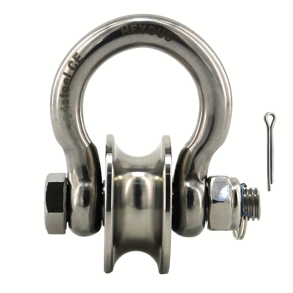Stainless steel large bow type lifting shackle, with a load-bearing capacity of 2000bl, can be used for tying, traction, suspension, or lifting applications.