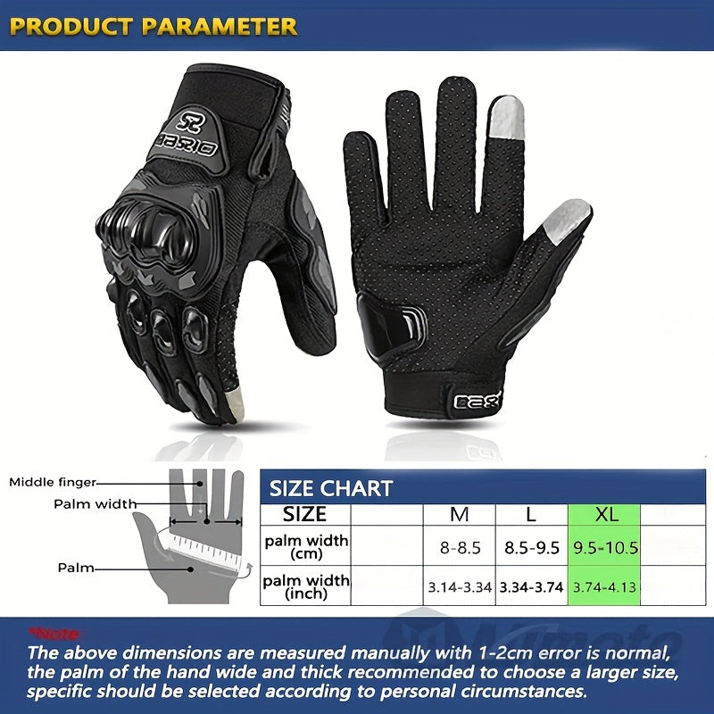 Full-Finger Motorcycle Gloves for Summer That Are Breathable, And Durable, Suitable for Motocross Racing And Compatible with Touch Screens