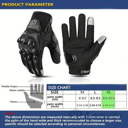 Full-Finger Motorcycle Gloves for Summer That Are Breathable, And Durable, Suitable for Motocross Racing And Compatible with Touch Screens