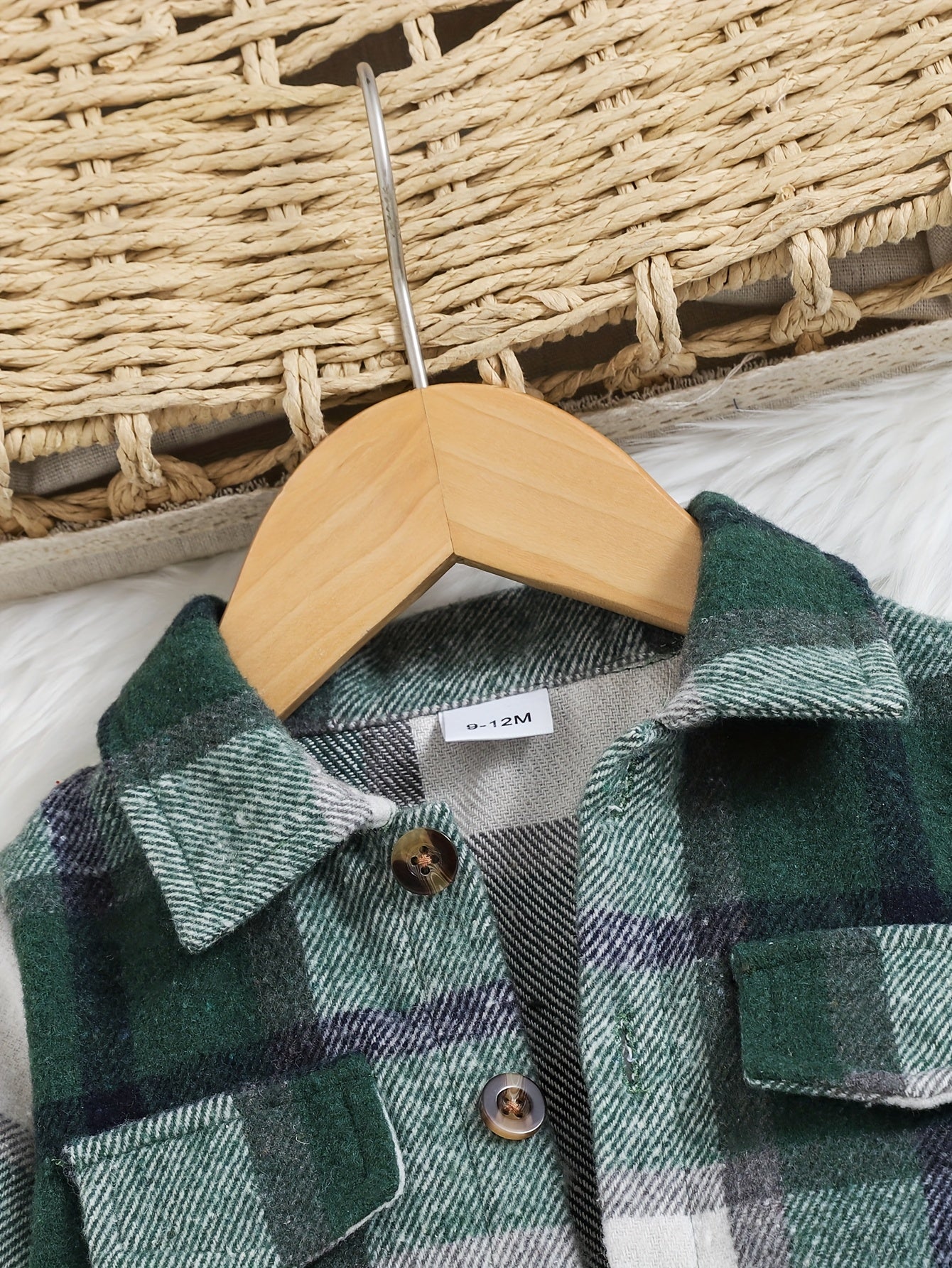 Baby Girl Plaid Outfit Set - Sleeveless Winter