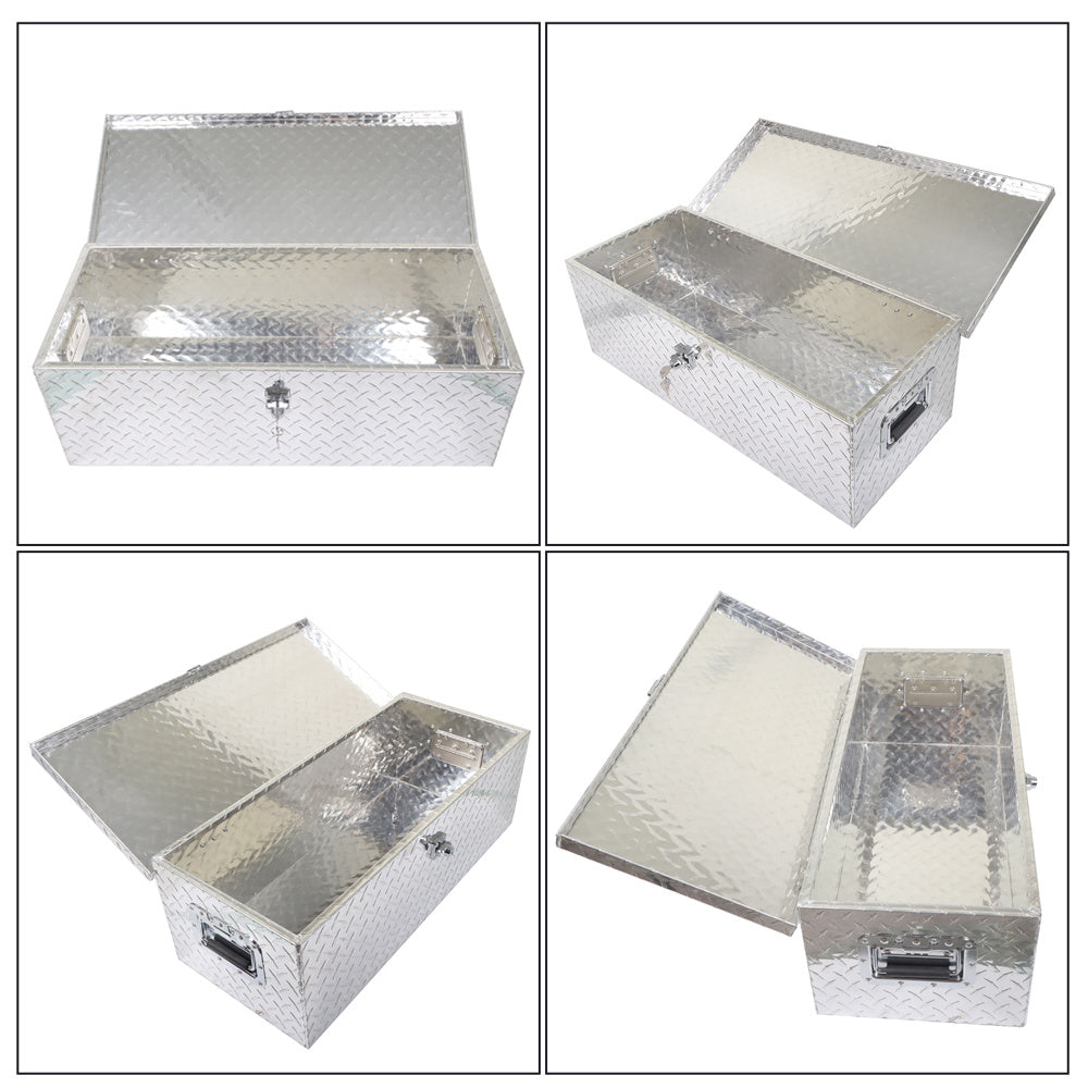 20'' Heavy Duty Aluminum Diamond Plate Tool Underbody Box for Pickup Truck Bed