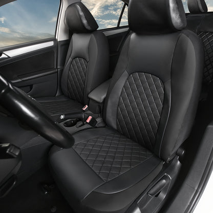Full Set Car Seat Covers Faux & Napa Leather – 5-Seat Universal Fit for SUV, Truck, Jeep & BMW, Front & Rear Bench, Split-Compatible, Cushioned, Scratch-Proof, Multiple Colors