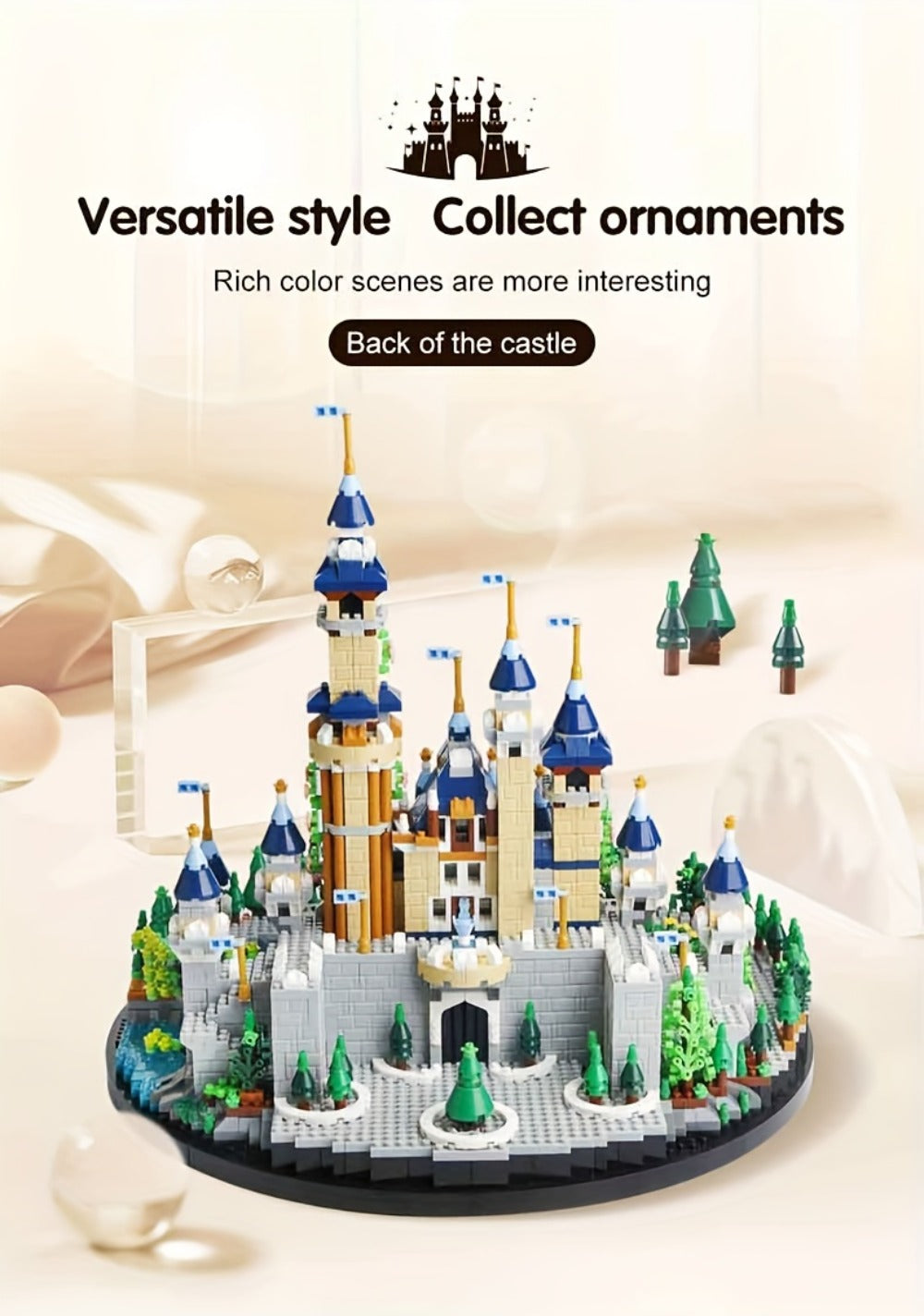 3600PCS Princess Castle Building Blocks Fairytale Palace STEM Micro Brick Architecture Kit for Girls Ages 8+ – Creative Birthday Christmas Valentine's Day Gift, Home Room Decor Display Piece
