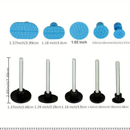 Paintless Dent Repair Kit with Bridge Puller Tabs and Glue Shovel for Car Body Dent Removal Hail Damage Door Ding Repair DIY Auto Body Repair Tool Set