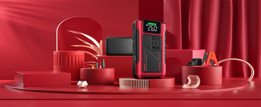 4000A Portable Car Jump Starter with Air Compressor, Suitable for 12V(2.11gal Gas, 1.72gal Diesel) Jump Starter Battery PackWith150 PSl Tire Inflator, 12V Car Battery Jump Power with LED Light, Car Accessories Tools, Car Emergency Kits, Jump Starters