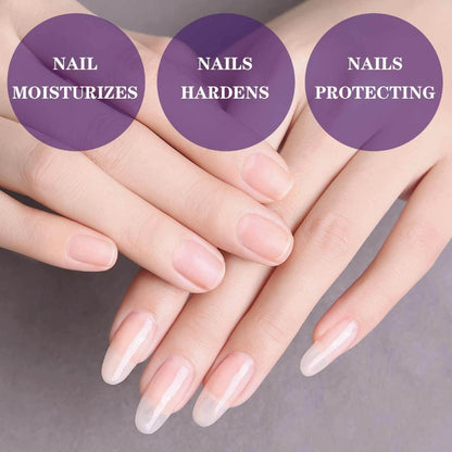 Base Coat and Top Coat 2-in-1 Nail Polish Super Strong Chip Resistant Long Lasting High Shine Nourishing Nail Treatment Stops Chipping and Peeling for Healthy Beautiful Nails 10ml