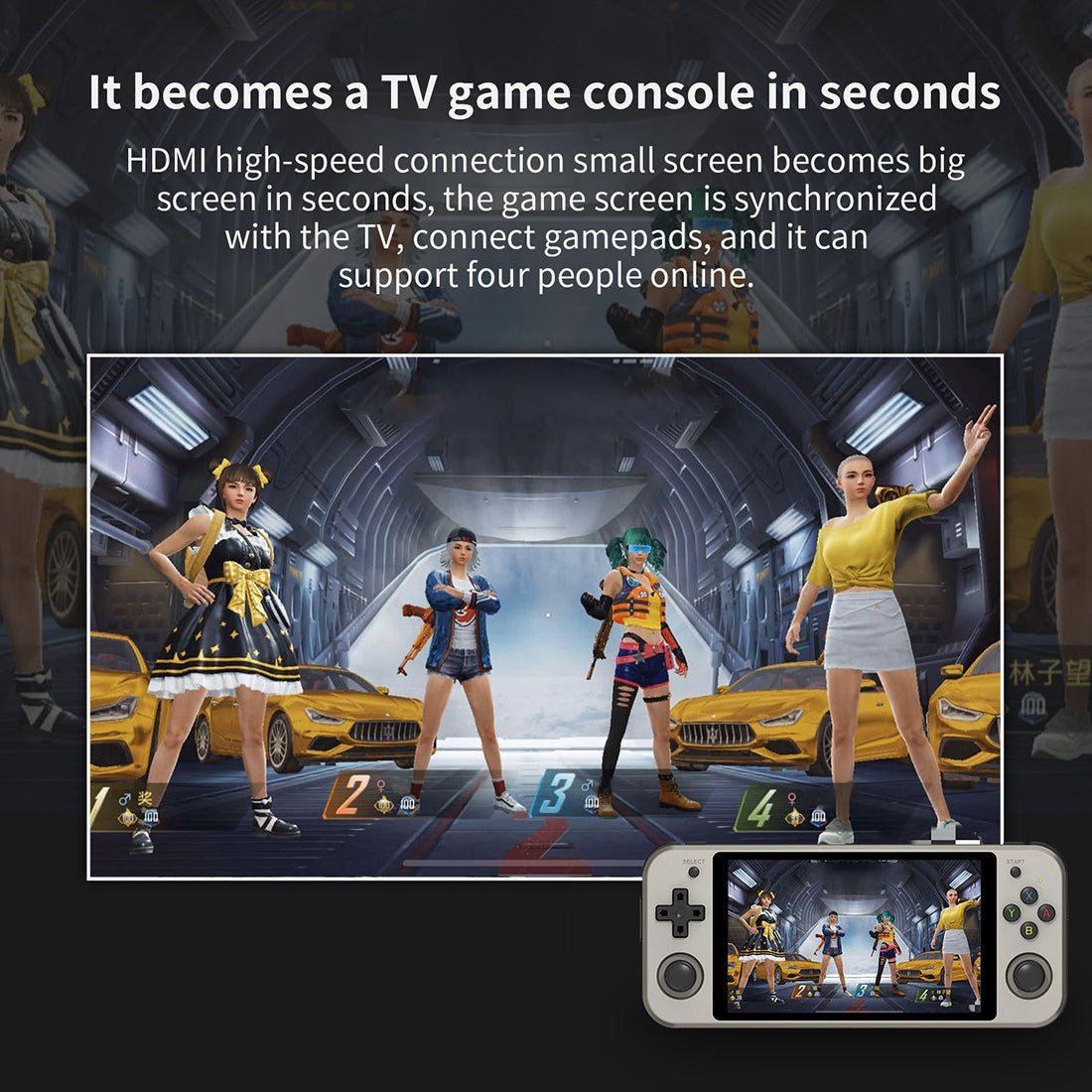 Anbernic RG552 Handheld Game Console Dual OS Android Linux Retro Emulator 5.36-Inch IPS 1920x1152 RK3399 4GB RAM HDMI USB 3.0 Active Cooling